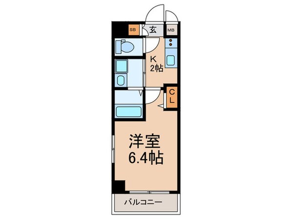 エルプエンテ緑橋の物件間取画像